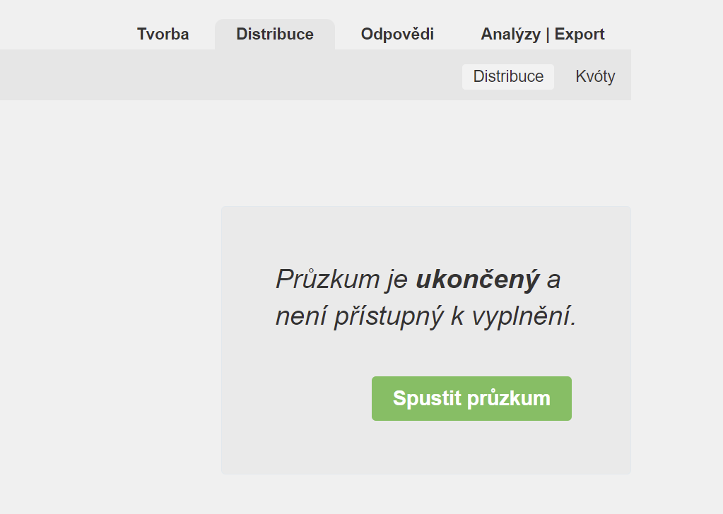 Opětovné spuštění zastaveného průzkumu