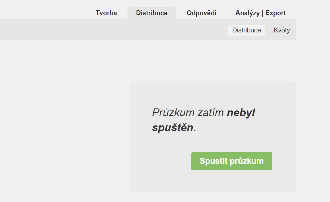Spuštění průzkumu
