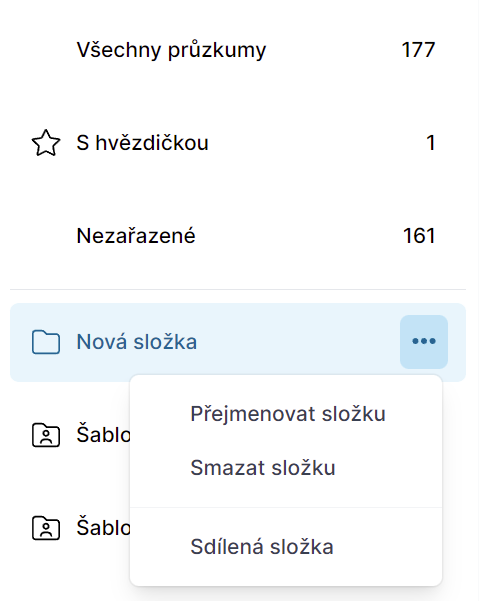 Přejmenování nebo smazání složky