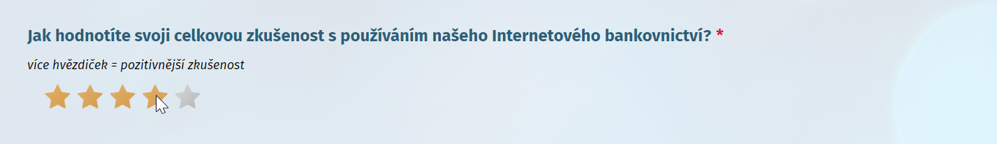 Zobrazení otázky typu 