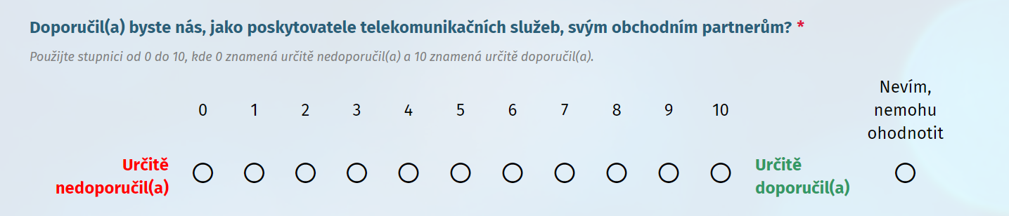 Zobrazení otázky typu 