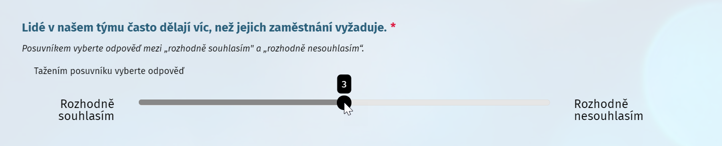 Otázka v dotazníku se skrytou škálou