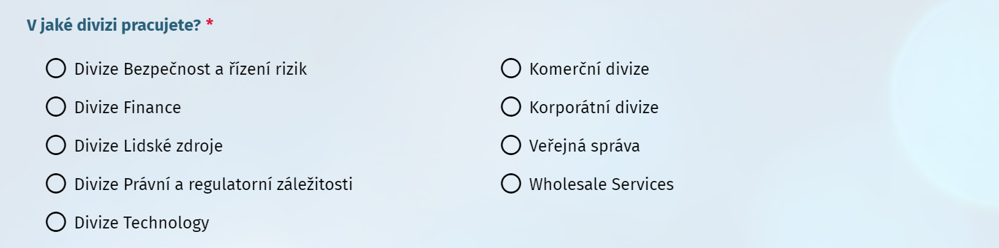Zobrazení odpovědí otázky 