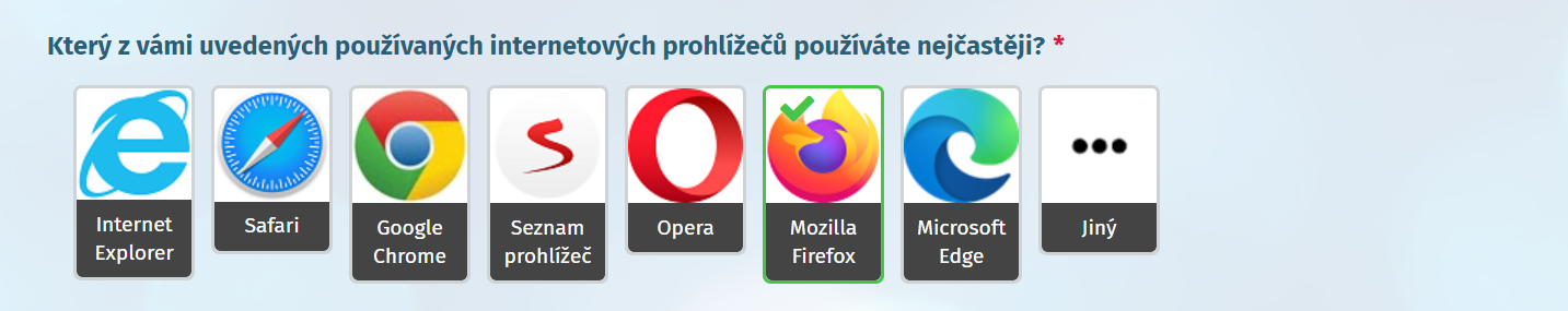 Zobrazení otázky s vybranou odpovědí 