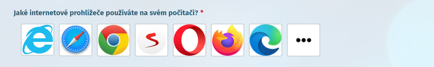 Zobrazení typu otázky 
